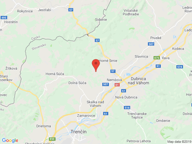 Google map: Hostinec a Gazdovstvo Uhliská